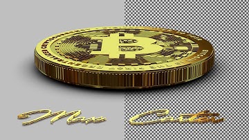 Bitcoin in Full Looped Rotation with Personal Signature in Transparent Alpha Channel