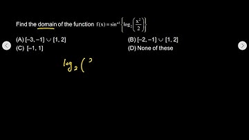 Find domain of function f(x)= arcsin(log(x^2/2) base 2) Domain and Range of ITF for JEE
