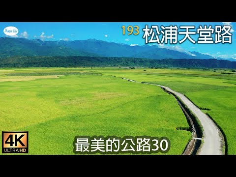 最美的公路30 花蓮玉里 松浦天堂路 空拍193縣道 春日綠色隧道+抒情鋼琴曲Relax Piano Music . Road Trip Hualien , Taiwan.