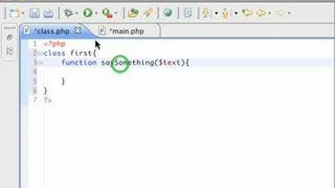PHP Object Oriented Programming in Eclipse IDE