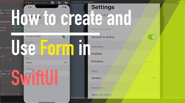 How to create and use Form in SwiftUI