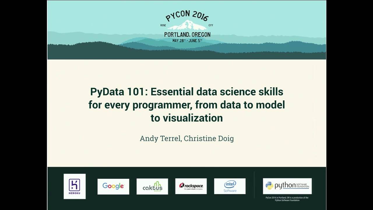 Image from PyData 101: Essential data science skills for every programmer, from data to model to visualization