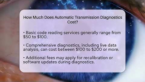 How Much Does Automatic Transmission Diagnostics Cost? - Talking Tech Trends