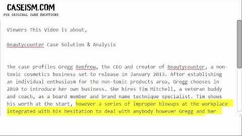 Beautycounter  Case Solution & Analysis- Caseism.com