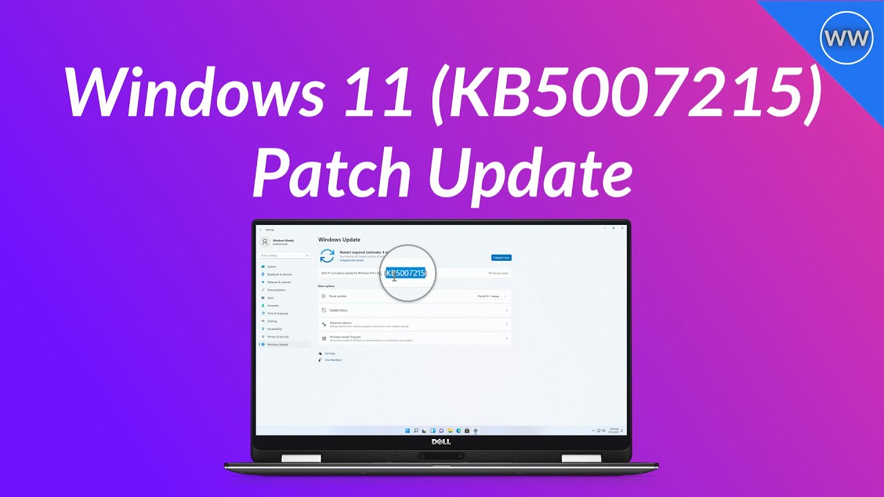 Window Fix7215 Windows 11 22000.318 (KB5007215) Update: Fixes unusable Apps, AMD ...