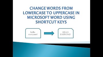 How to Change To Capital Letters in Microsoft Word Using Shortcut Keys