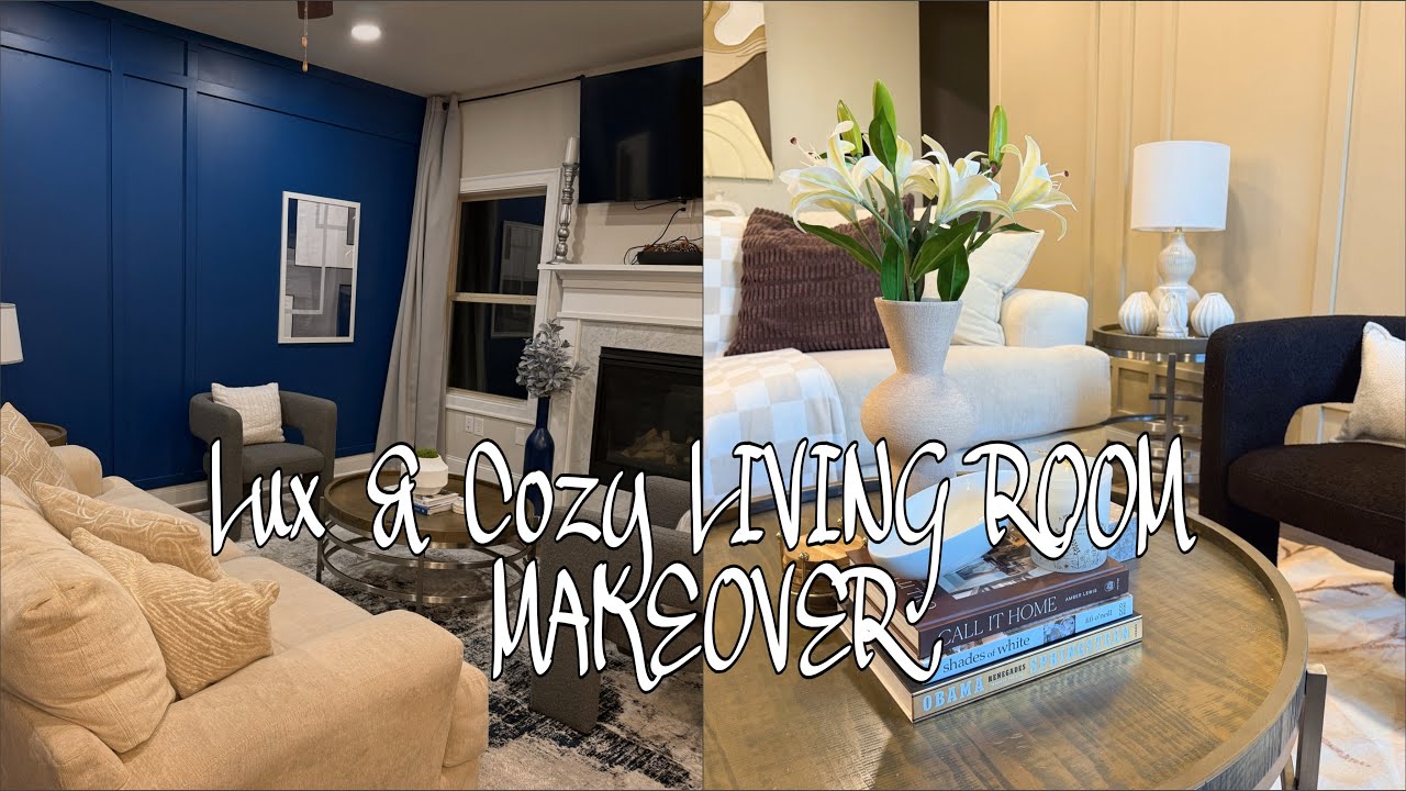 LUX AND COZY LIVING ROOM MAKEOVER! 