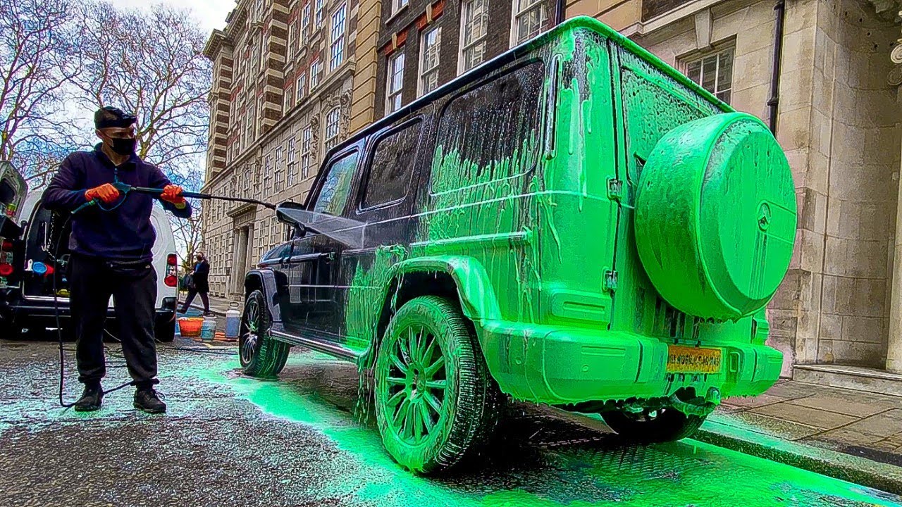 G Wagon + Green Snow Foam | Exterior Wash | Amazing Detailing Results