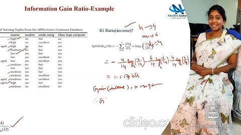 Decision Tree Induction using C4.5 or Gain Ratio with Solved Example Numerical | BY Neeli’s Galaxy