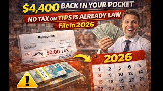 $4,400 Back in Your Pocket: No Tax on Tips Is Already Law (File in 2026 ).
