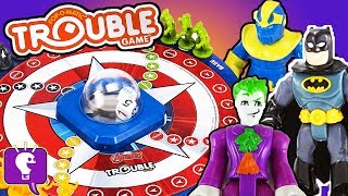 avengers thanos and batman play trouble game story by hobbykidstv