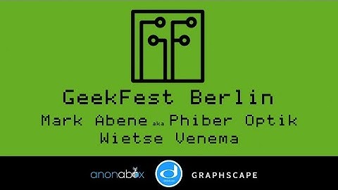 GeekFest Berlin 2016 | Mark Abene aka Phiber Optik and Wietse Venema
