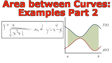 Integrals and Areas Between Curves: Examples Part 2