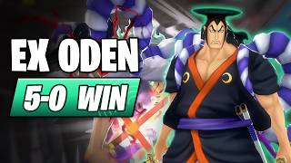Abusing BUFFED Lv. 100 EX ODEN in League Battle (One Piece Bounty Rush) screenshot 4