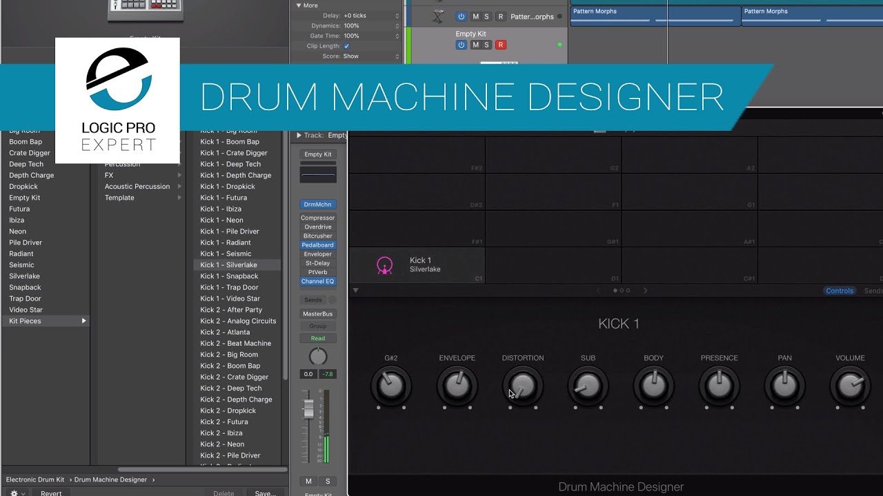 Create Unique Parts Easily With Drum Machine Designer Using Logic's
