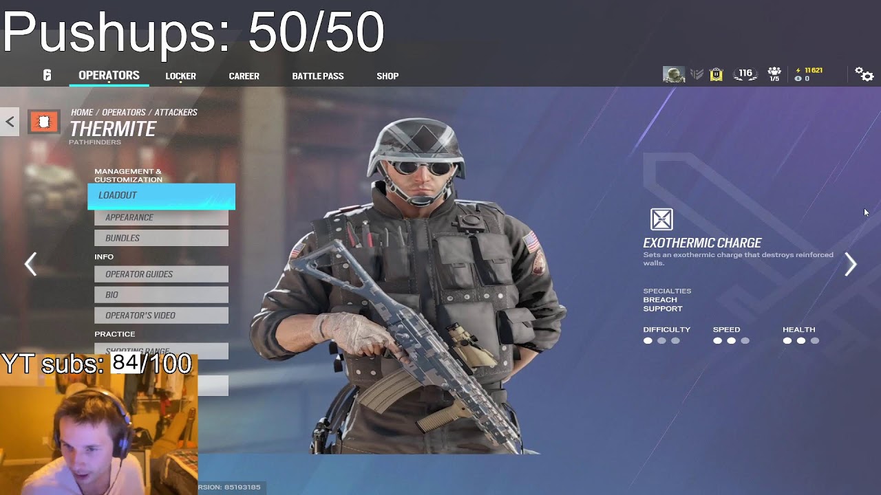 1 Sub = 50 pushups // R6 Ranked with the homies - YouTube