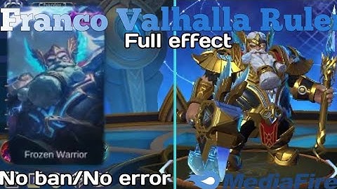 MLBB - Franco Valhalla Ruler Skin Script || Full effect+No ban+No error ||
