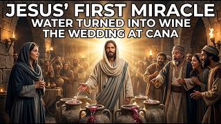 Jesus' First Miracle: Turning Water into Wine at Cana.    #biblestories #jesus #christianfaith