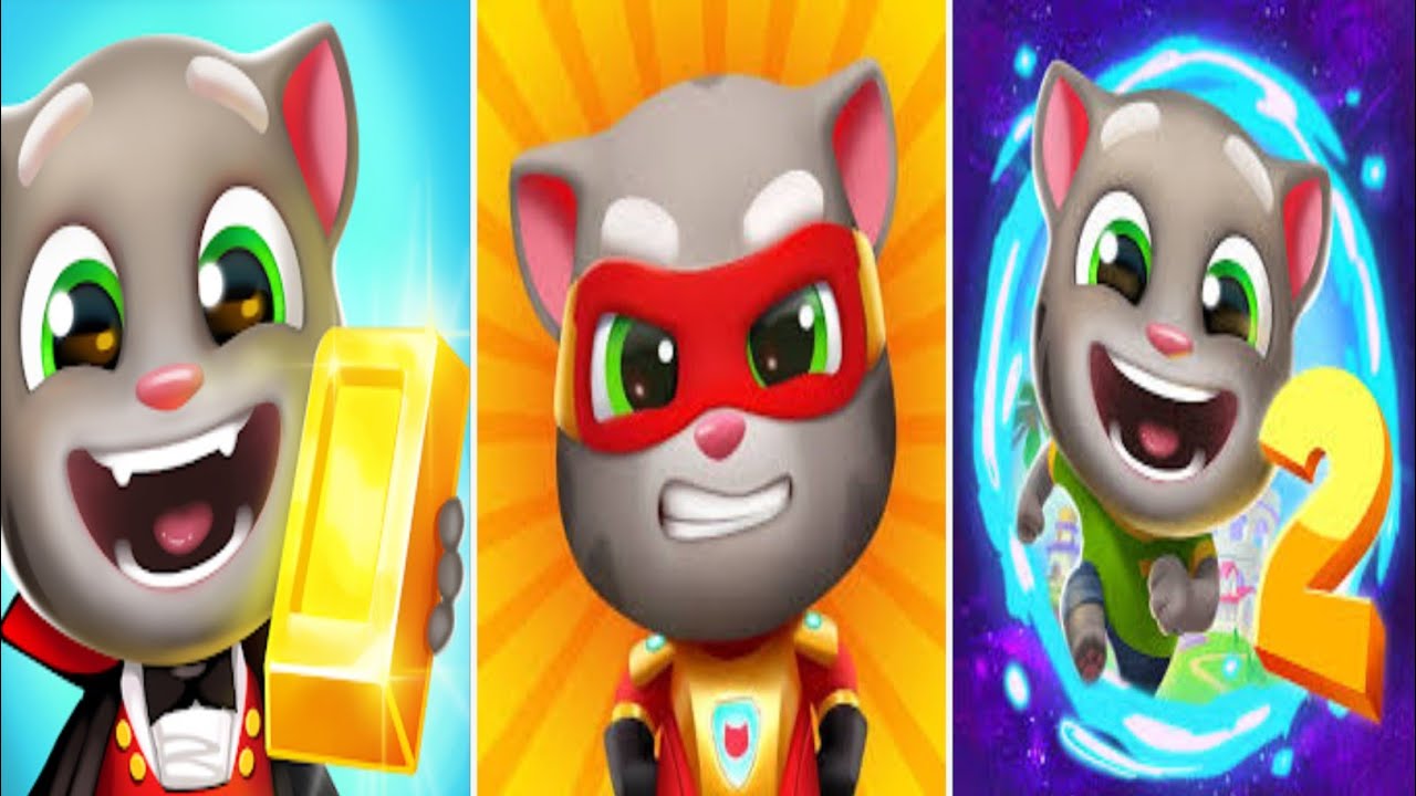 Talking Tom Gold Run Vs Talking Tom Hero Dash Vs Talking Tom Time Rush Android iOS Gameplay 