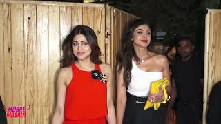 Shilpa Shetty Kundra, Raj Kundra and birthday girl Shamita Shetty spotted outside a restaurant