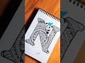 Alphabet N mandala art🌸 comment your name's first letter #art #shorts #drawing #youtube
