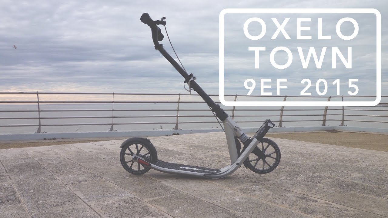 bolso Más grande pianista Oxelo Town 9 EF V1 Adult Kick Scooter - Overview + Test Ride - YouTube