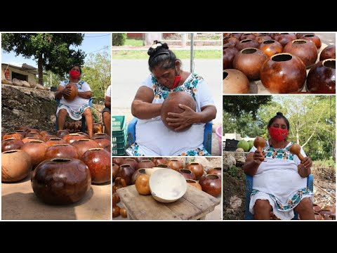 Abuelita Yucateca Sigue La Tradición De Hacer Leks Y Jícaras