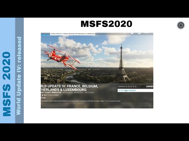 Flight Simulator 2020 - World Update IV - France/Benelux - released