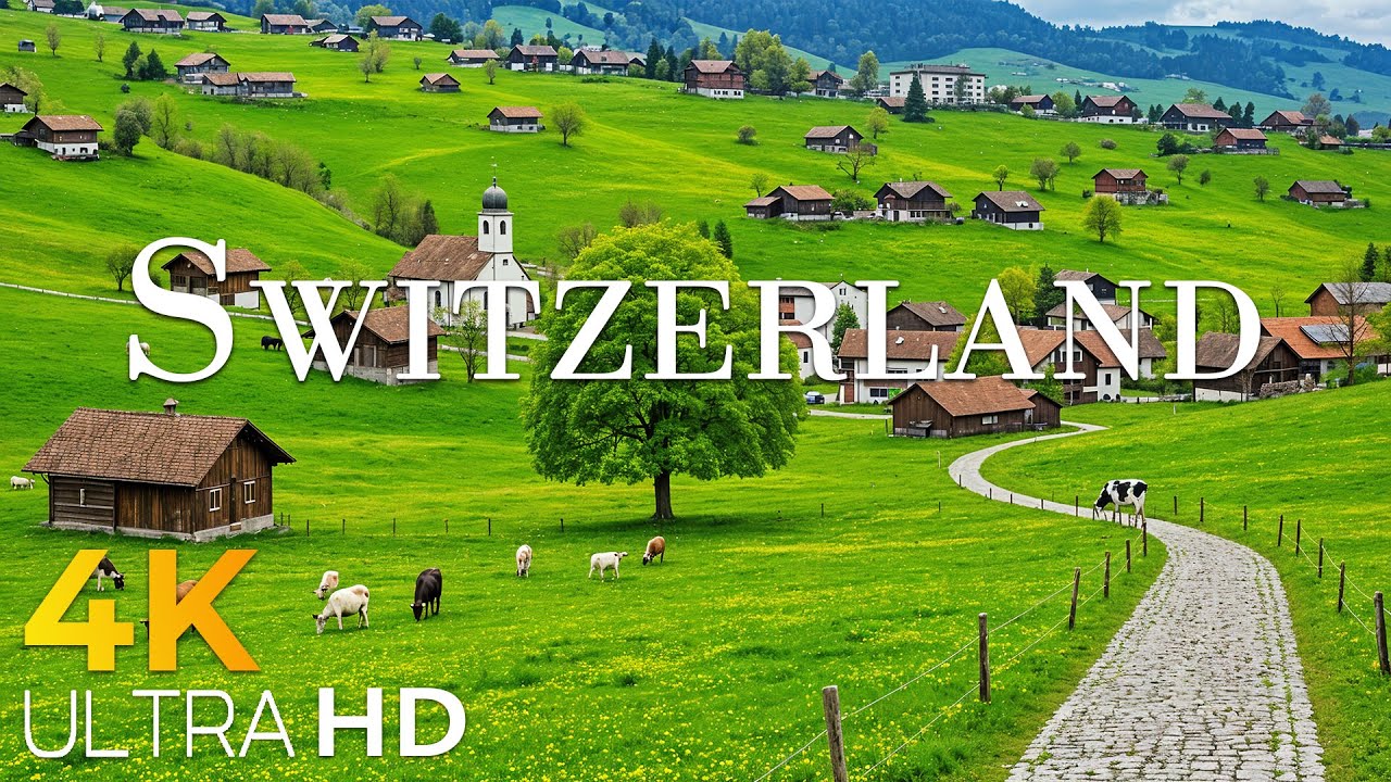 Switzerland Countryside - Relaxing walk in the most beautiful Swiss villages - Paradise on Earth