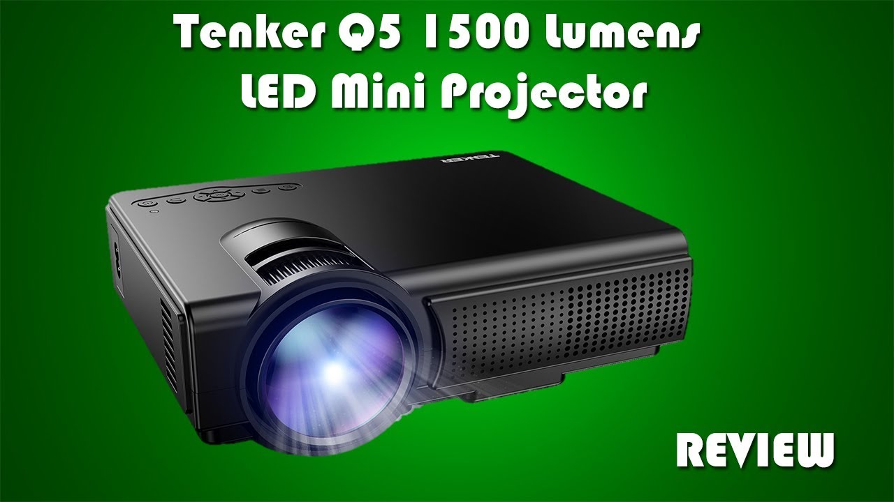 TENKER Q5 Projector 1500 Lumens LED Mini Projector Brand New