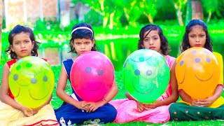 outdoor fun with balloon and learn colours kids | balloon fatano |emoji balloon | #balloons #balloon