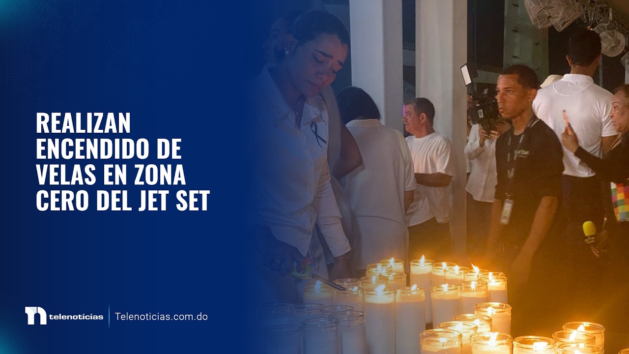 Realizan encendido de velas en zona cero del Jet Set