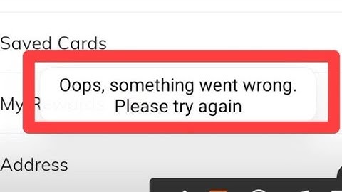 How to fix Oops, something went wrong. Please try again problem solve in AJIO