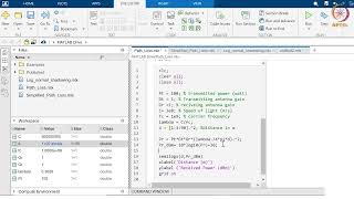 MATLAB programming for Path Loss Models