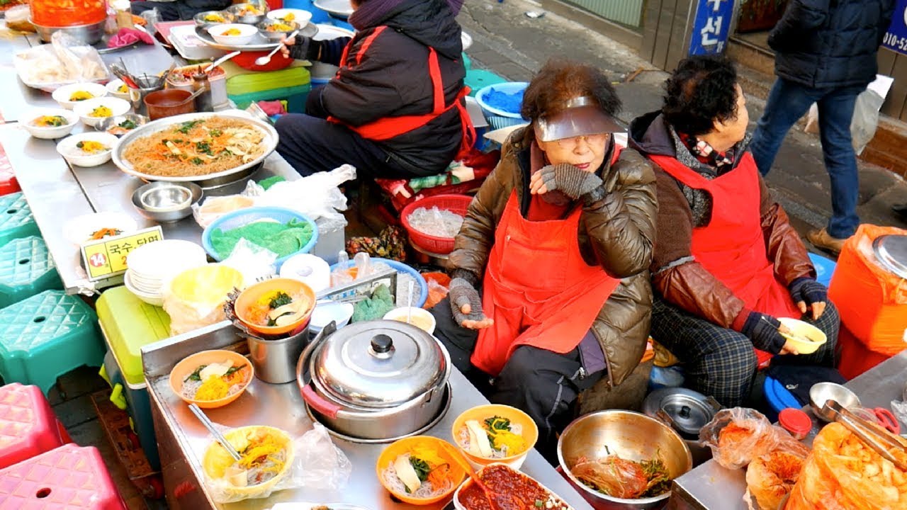 MASSIVE Korean Street Food Tour in BUSAN, SOUTH KOREA- Gukje Market STREET FOOD | Chasing a Plate - Thomas & Sheena