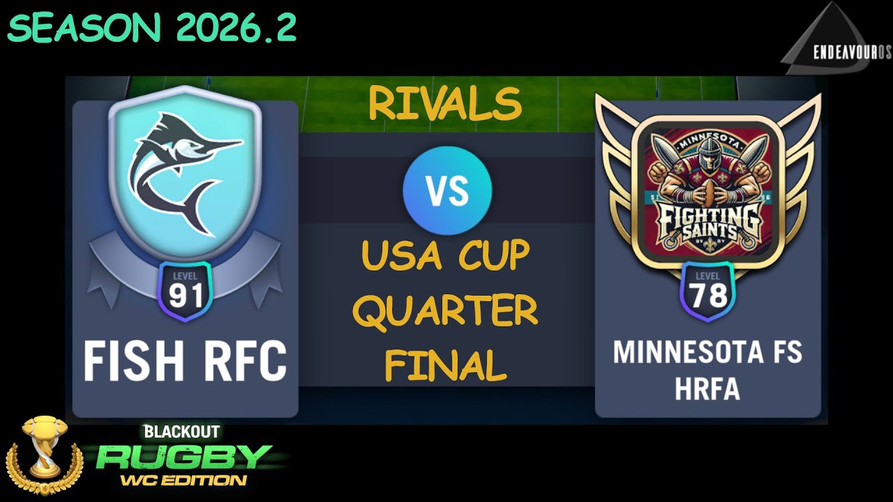 USA Cup Quarter-final: Fish RFC vs Minnesota Fighting Saints | Blackout Rugby