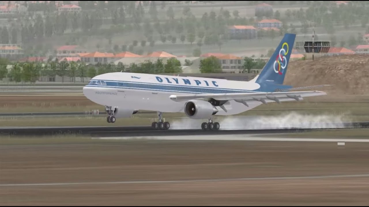 FSX Approach and landing in Thessaloniki Int Airport (LGTS) Airbus A300