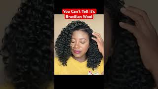 Fake Natural Curly Hair Using Brazilian Wool/ Natural Hair Styles
