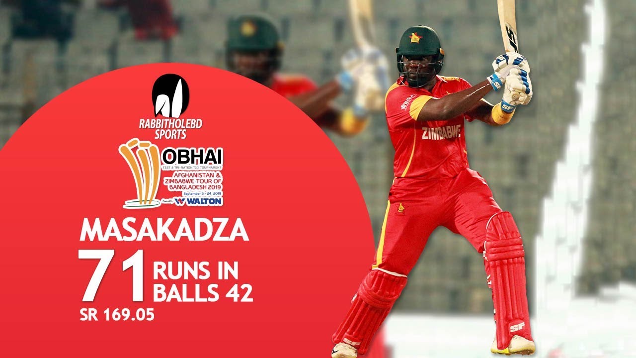 Hamilton Masakadza's 71 runs Against Afghanistan | 5th T20 | Bangladesh Tri-Series 2019