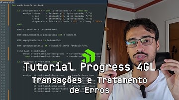 Transações e Tratamento de Erros | Tutorial Progress 4GL