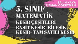 5. Sinif Matemati̇k Kesi̇r Çeşi̇tleri̇ Kesi̇r Kesi̇r Sayili Kesi̇r
