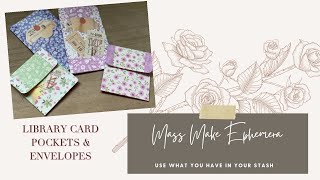 Quick & Easy Library Pockets & Envelopes - Shop Your Stash - Use Up What You’ve Got