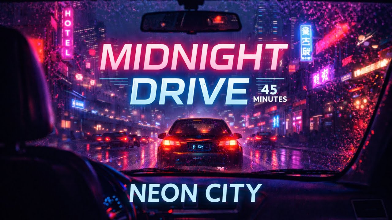 Neon City Midnight Drive 🌆 | Dark Cyberpunk Synthwave Mix (45 Minutes)