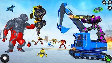 Snow Excavator Robot Car Games APK For Android/ios - Gameplay