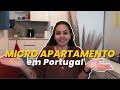 Tour pelo apartamento T0 em Portugal, quanto pago, crise de habitação | Morando sozinha em Portugal