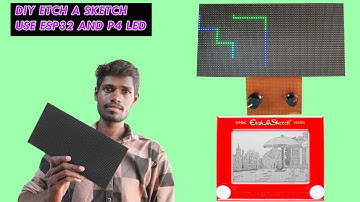 DIY Etch A Sketch Use P4 Led Module and ESP32 | M42 TECH