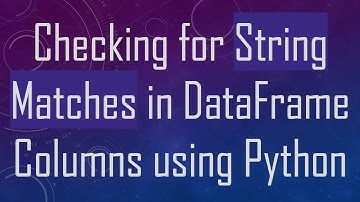 Checking for String Matches in DataFrame Columns using Python