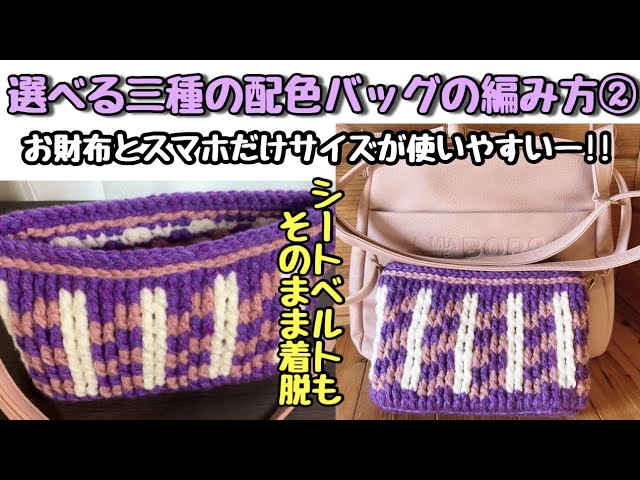 How to knit a stylish color-coordinated bag (choose from 3