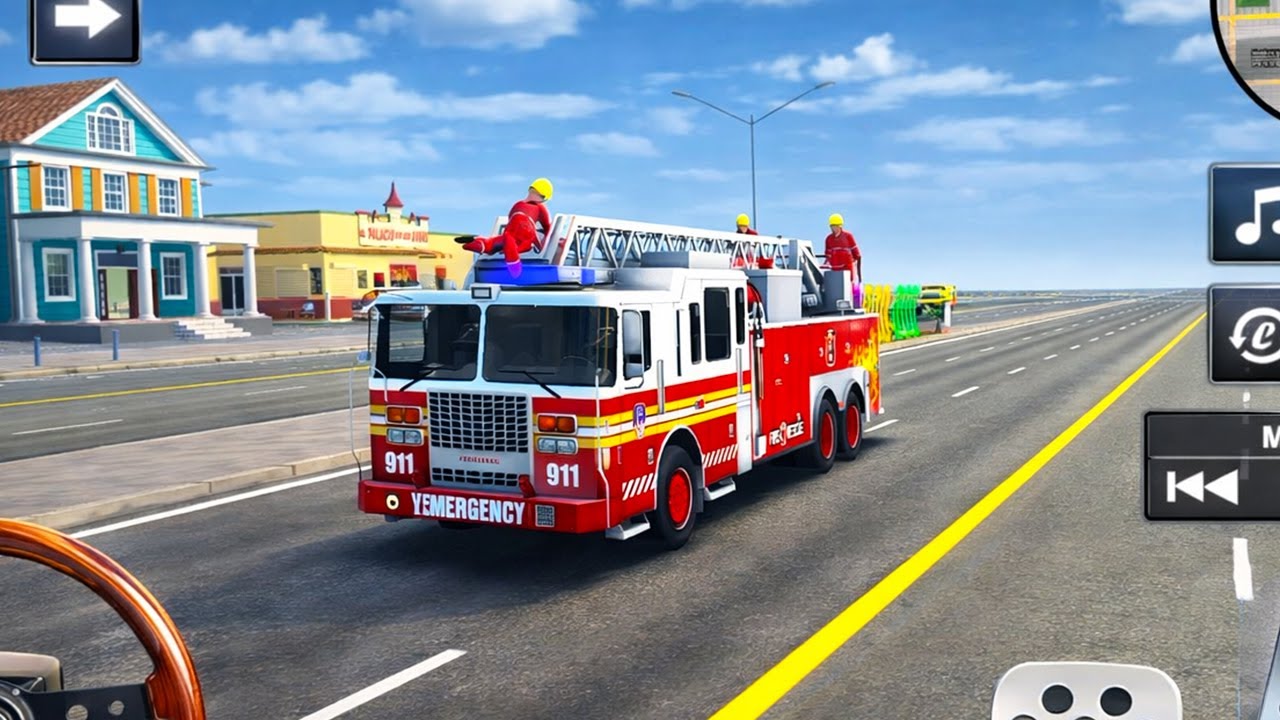 Real Fire Truck Driving Simulator 2026 - New Fire Fighting Fireman's Daily Job - Android Gameplay #3