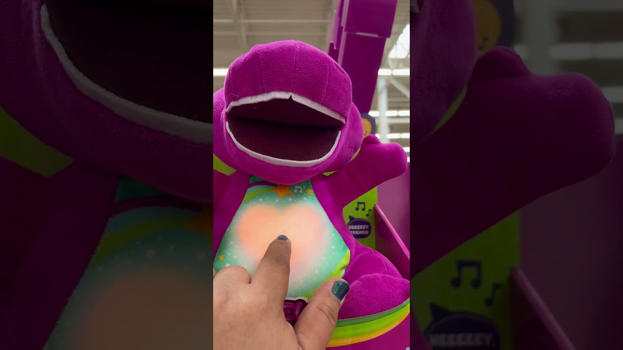 🌈💜Heart Glow Barney So Cute! 